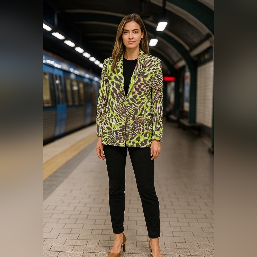 Airfield Vibrant Patterned Blazer